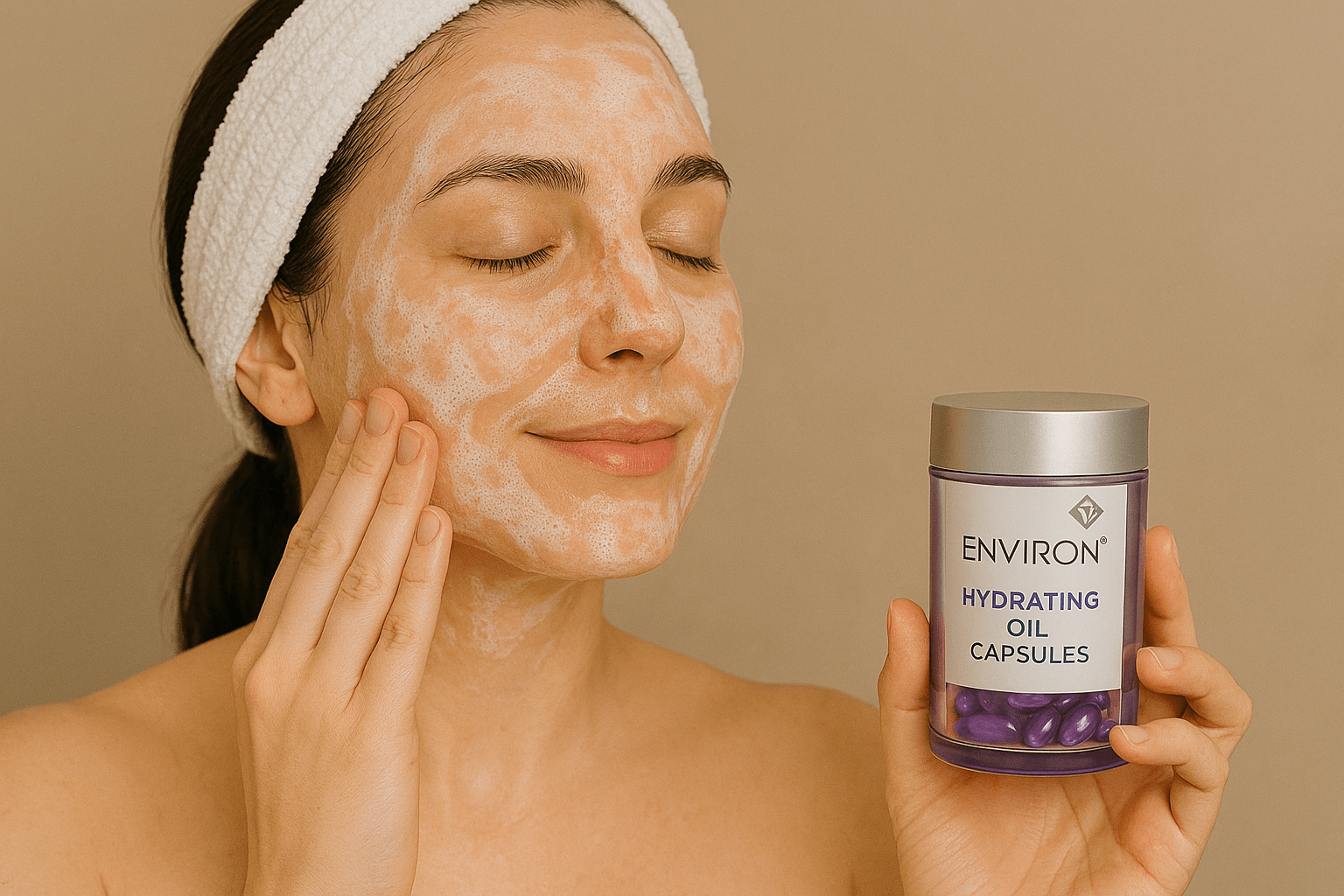 περιποίηση προσώπου με τοπ προϊόν.