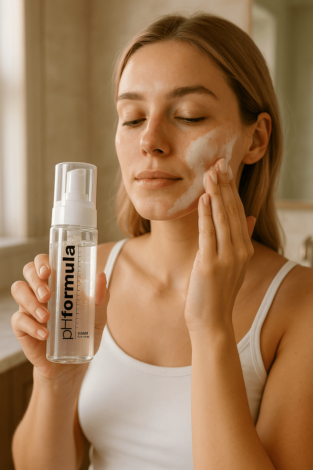 ph formula με σκοπό την μεταμόρφωση της επιδερμίδας. Τη φορά ξανθιά γυναίκα.