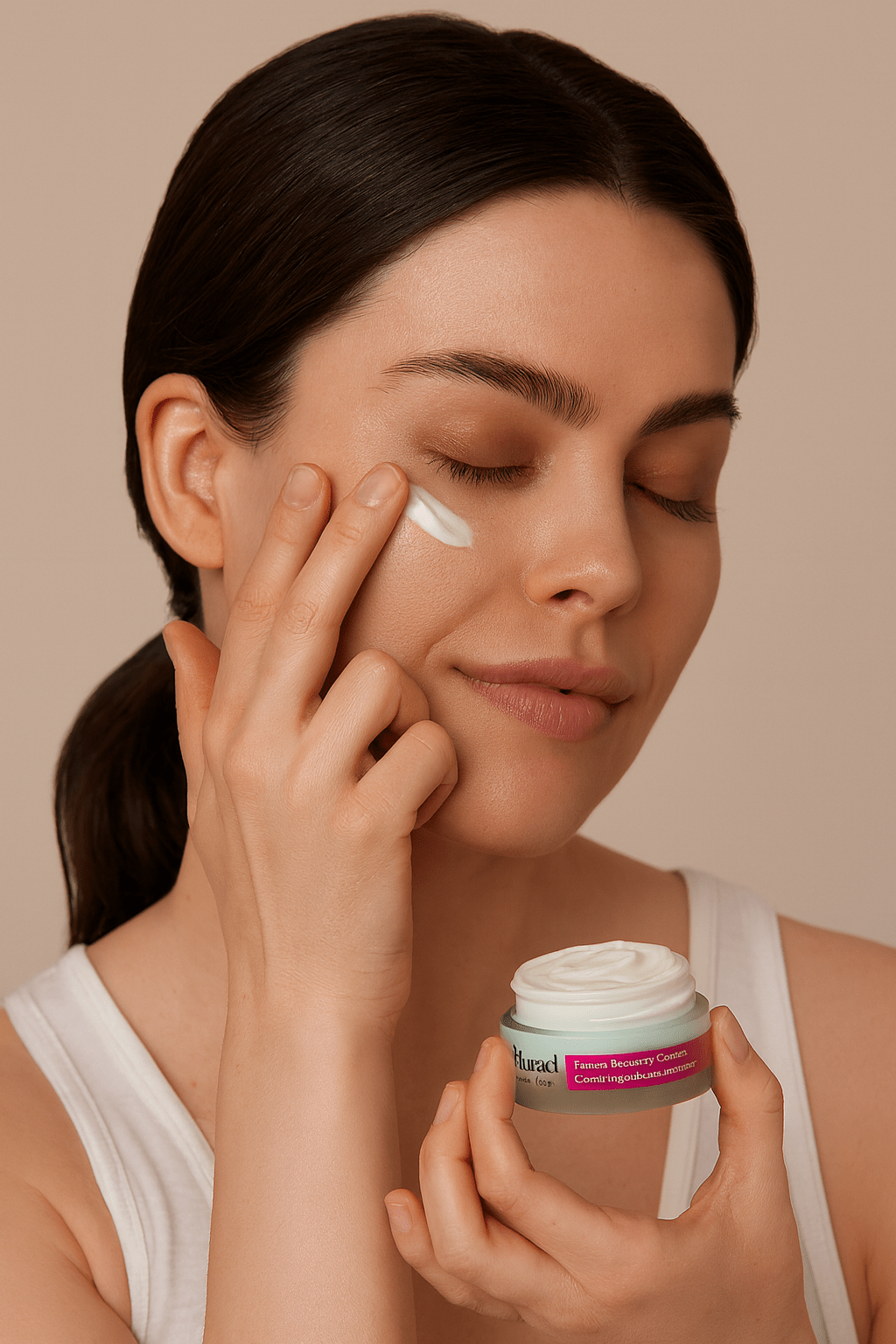 γυναίκα φορά την καλύτερη κρέμα ματιών, Murad.